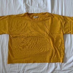 Madewell Crop Tee / MEDIUM / NECTAR GOLD